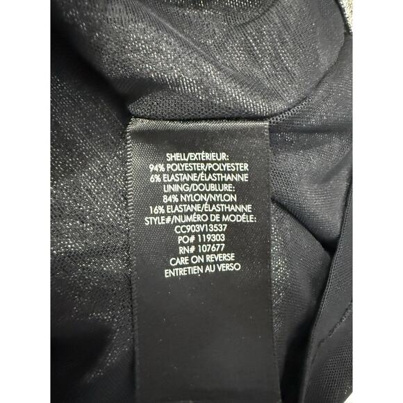 Alice + Olivia Harmie Silver Metallic Mini Dress Women’s Size 4 - Picture 8 of 10